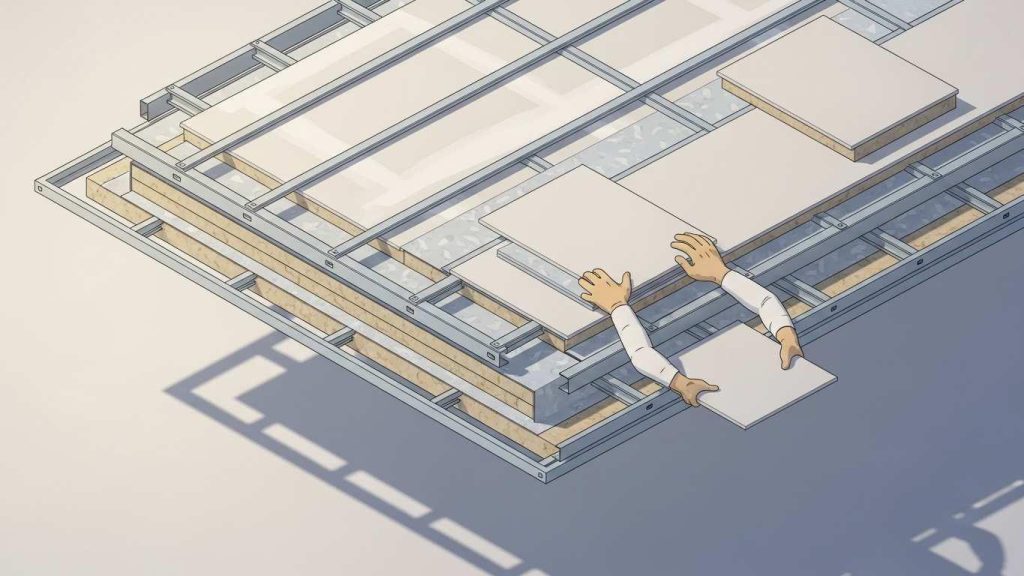 kak sdelat potolok iz gipsokartona 2